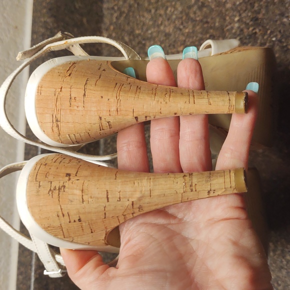 Chalk White Platform High Heel Dressy Sandals By Franco Sarto - Picture 8 of 16